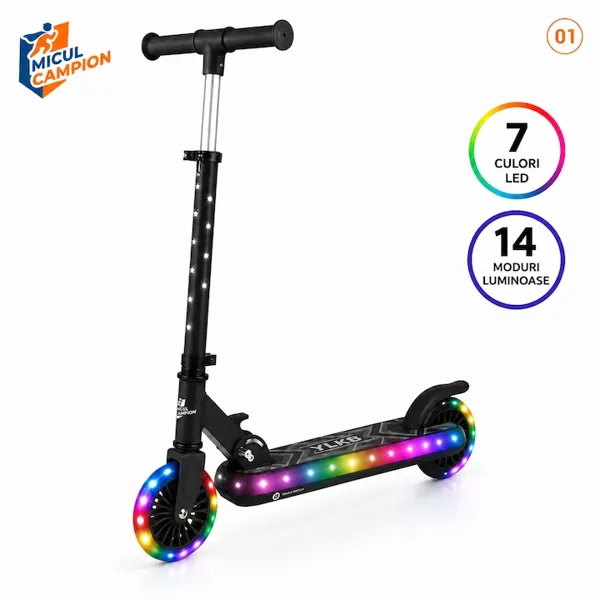 Trotineta copii LED Invincio Micul Campion Pilot