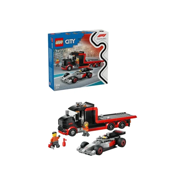 LEGO City Camion de prezentare F1 cu masina de curse Audi F1 60493
