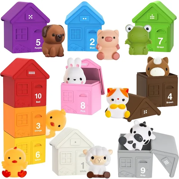 Jucarie Educativa Montessori pentru Copii - Set Interactiv Ferma Animalelor -…