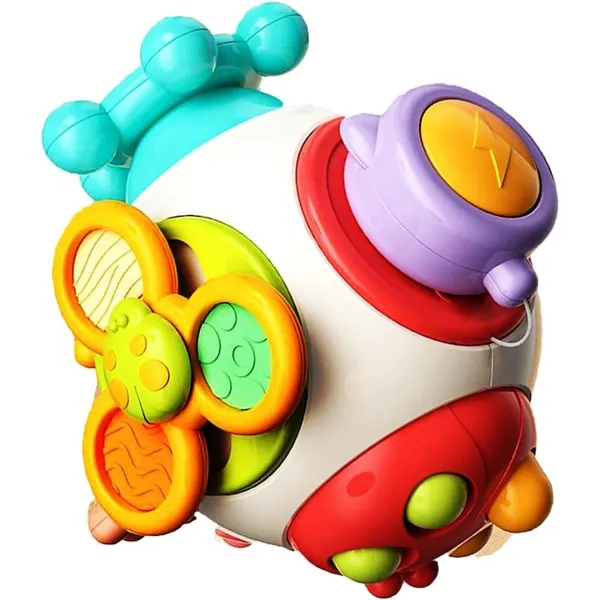 Jucarie educativa si interactiva Cub Montessori cu activitati senzoriale…