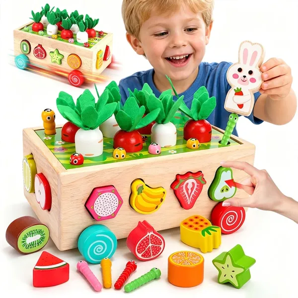 Jucarie Educativa Montessori Din Lemn