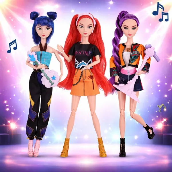 Set 3 Papusi Muzicale K-POP Devil Hunter Girls Impact Vision